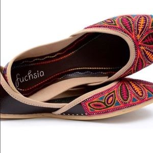 FUCHSIA Sustainable custom crafted flats - Size 8